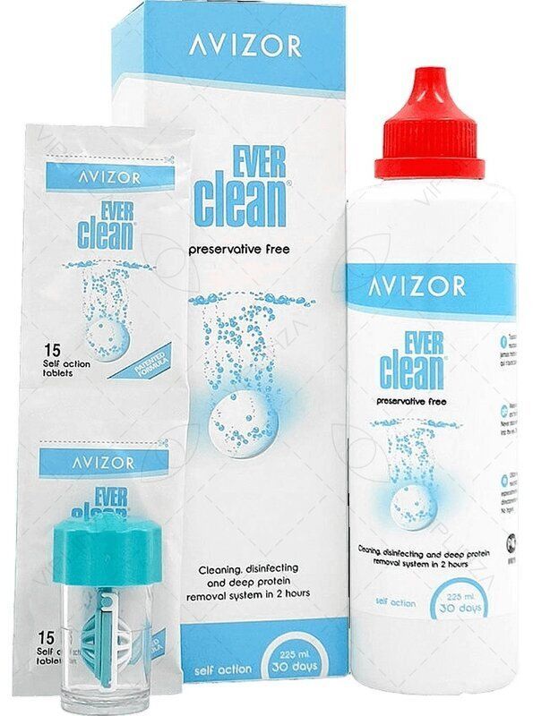 Раствор Avizor Ever Clean 225ml +30табл